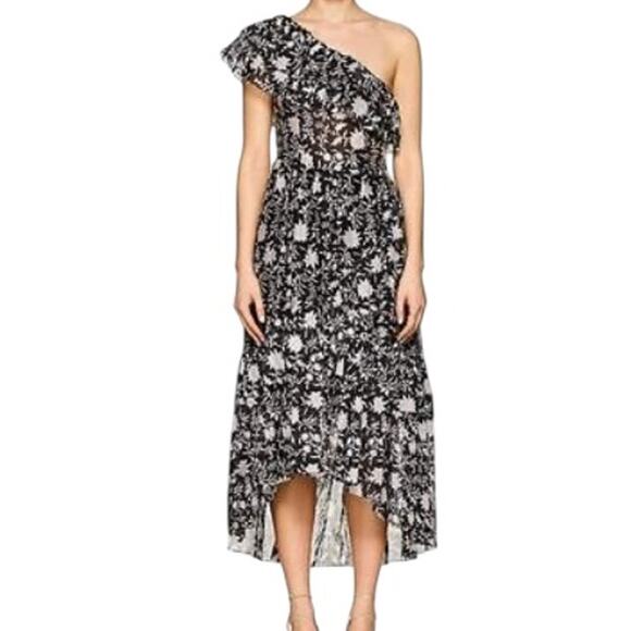 Ulla Johnson Clemente High Low Dress in Midnight Floral Size 0 - Picture 10 of 13